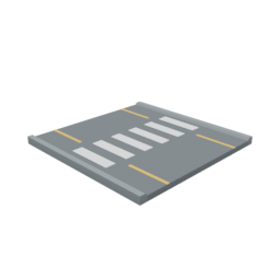 Road Straight Crossing